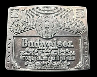 Vintage Anheuser Busch Budweiser Belt Buckle USA