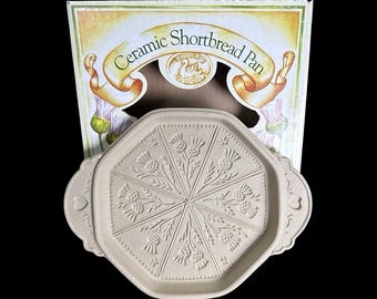 Braune Tasche Cookie Art Distle Hill Keramik Shortbread Pan 1988 Vintage
