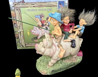 Hinterwäldler Schulbus Redneck Kinder Reitschwein Vintage 2006 20x18cm