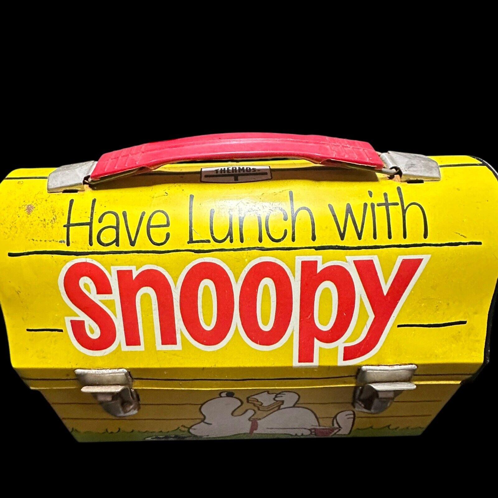 Vintage 1968 Have Lunch With Snoopy Lunch Box Tin - No Thermos, Some ...