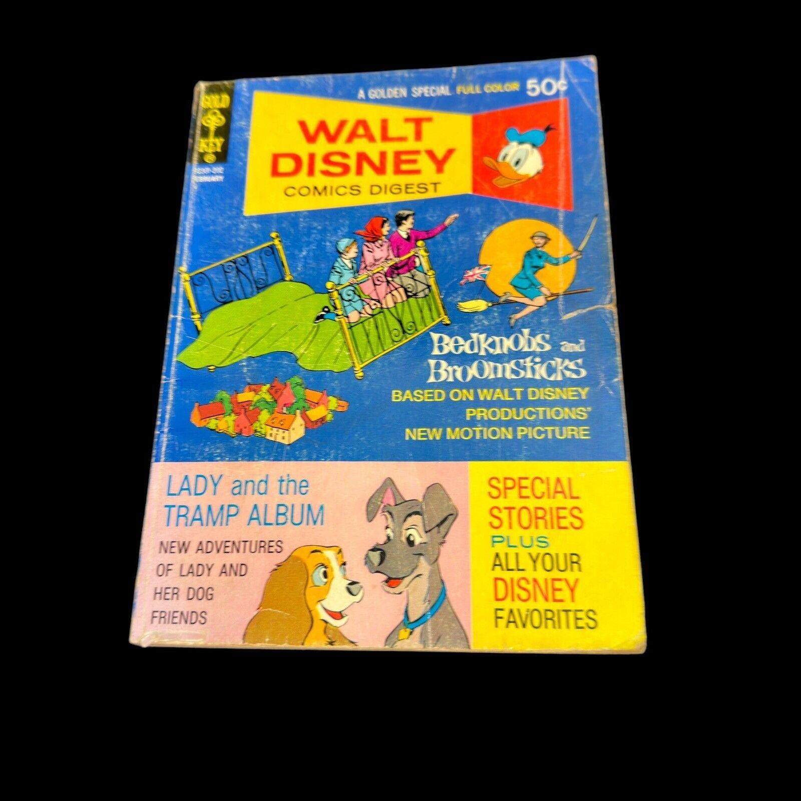 Vtg 70s Walt Disney Comics Digest #33 Gold Key Comics Bed Knobs & Broomsticks