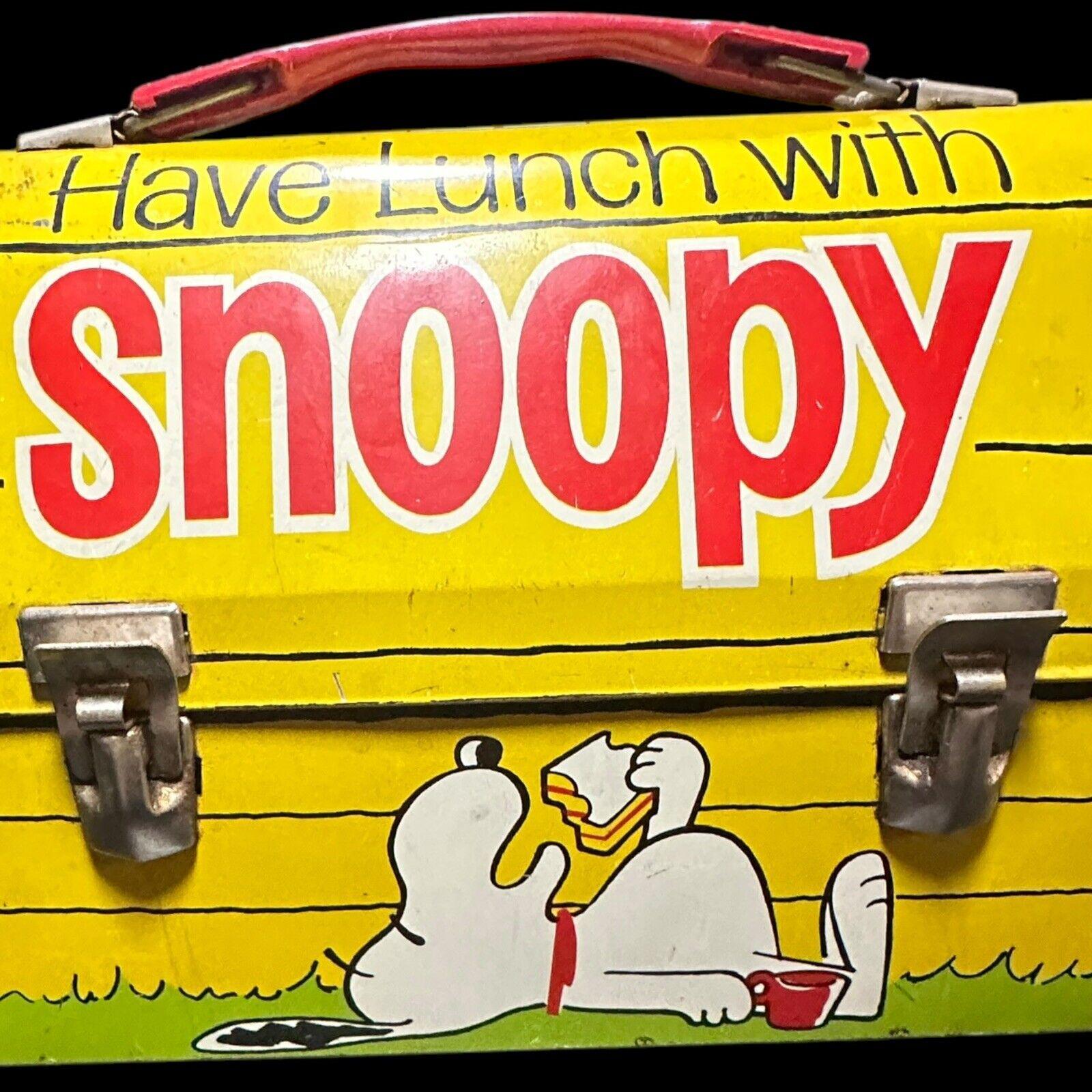 Vintage 1968 Have Lunch With Snoopy Lunch Box Tin - No Thermos, Some ...