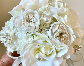 シルクフラワー　ブーケ 記念ブーケ、シルクフラワー - スタイル 019 - Etsy 日本