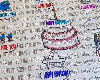 All-in-one Occasion Gift Wrapping Paper