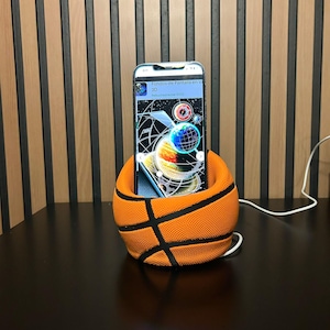 Soporte para teléfono móvil con diseño de baloncesto, deportivo