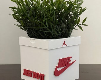Box Übertopf 3D gedruckt – Dekor – Pflanzentopf für Zimmerpflanzen – Einzigartiger Übertopf für den Innenbereich mit Drainageloch – MADE IN USA