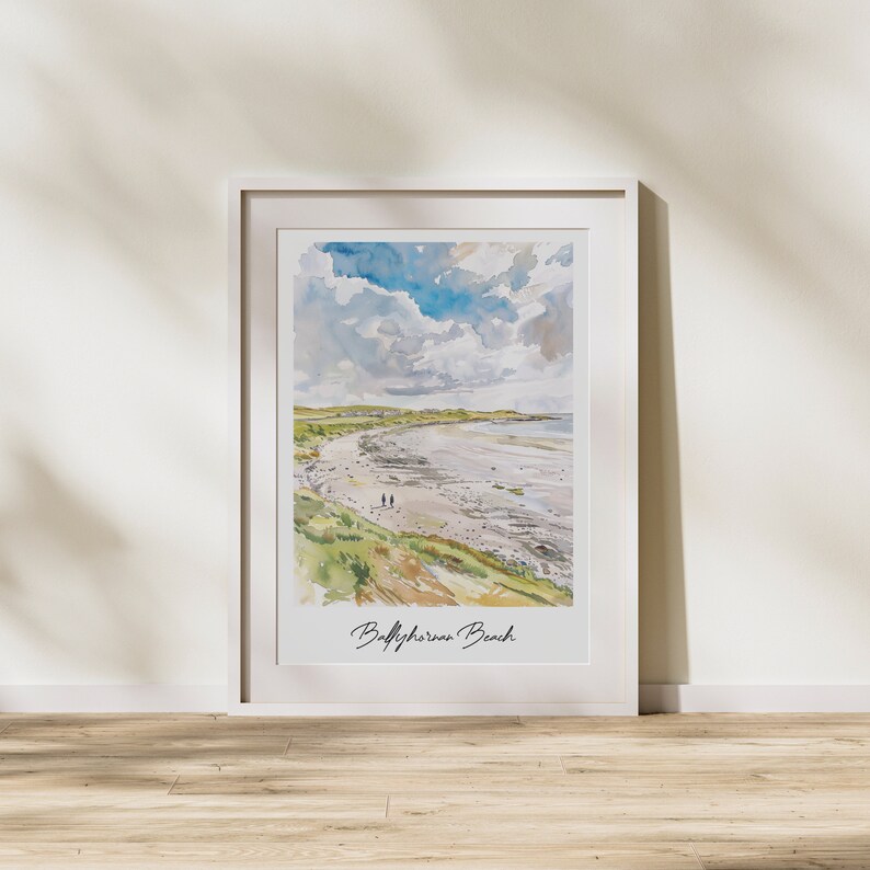 Ballyhornan Beach Travel Print, Frameless, Wall Art, Northern Ireland