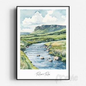 River Roe Travel Print, Frameless, Wall Art, Northern Ireland