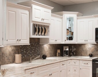 Aspen White Cabinets Wood Kitchen Cabinets, Kitchen Storage, Modern Farmhouse Decor, Solid Wood Cabinet, Free Quote