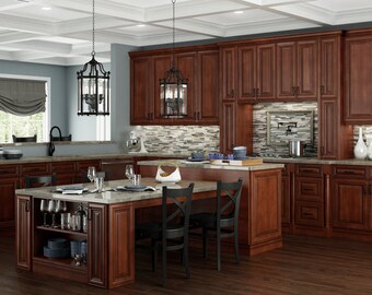 Casselberry Saddle Kitchen Cabinets Wood Kitchen Cabinets, Kitchen Storage, Modern Farmhouse Decor, Solid Wood Cabinet, Free Quote