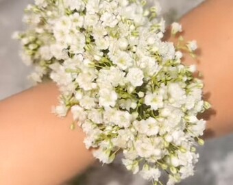 Single Gypsophellia FRESH Floral Jewellery Bracelet