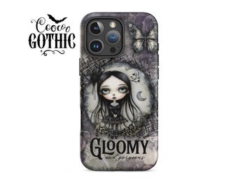 GOTH GIRL SOMMIGE donkere gotische vlinder iPhone Grunge Distressed Tough Case iPhone-hoesje