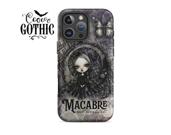 GOTH GIRL MACABRE Dark Gothic Schmetterling iPhone Grunge Distressed Tough Case iPhone Cover