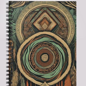 Native American abstract Spiral Notebook|Ruled Line Indigenous artwork|American Indian art notebook|Native Heritage notes
