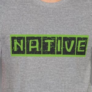 Retro Native block text Tee|Native American Indian retro t-shirt|Indigenous wear and gift|Tribal pride tee|Native apparel and gifts
