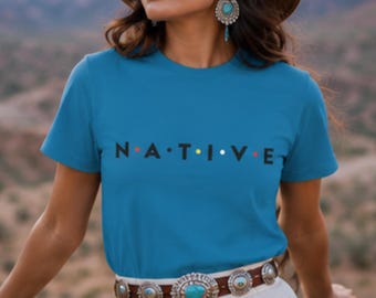 Native text Tee Native Pride Minimalist T-Shirt American Indian gift Indigenous gifts