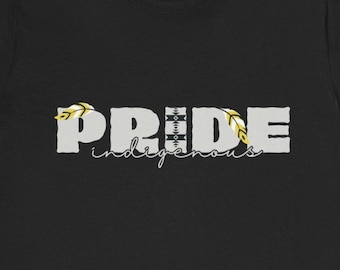 Indigenous Pride tee|native pride|American indian pride tee|native tee with colorful feathers|native american pride tee with feathers