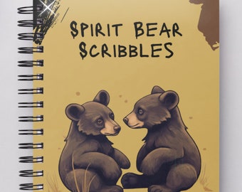 Spirit Bear Scribbles Spiral Notebook - Ruled Line