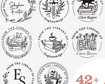 Personalized Book Embosser | Custom From The Library Of Book Stamp | Library Embosser Stamp | Ex Libris | Book Lover Gift | Graduation Gift