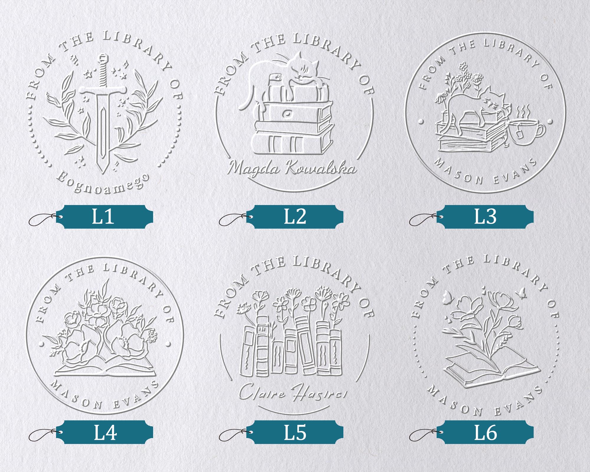 Stampboss Custom Book Embosser Library Embosser From The Library Of Ex Libris- Book Stamps Book Monogram Embosser Stampboss Custom Book Embosser Library Embosser From The Library Of Ex Libris- Book Stamps Book Monogram Embosser