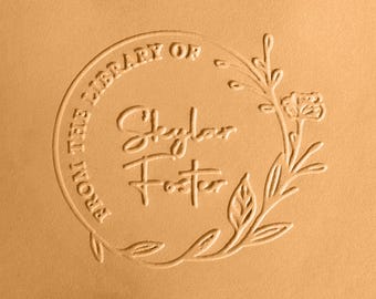 Buch Prägemaschine personalisiert | Individuell Aus Der Bibliothek Der Buchstempel | Bibliothek Präger | Ex Libris | Buchliebhaber Geschenk | Weihnachtsgeschenk