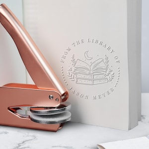 Grabador de libros personalizado / Personalizado de la biblioteca de sellos de libros / Grabador de biblioteca / Ex Libris / Regalo amante de los libros / Regalo de graduación
