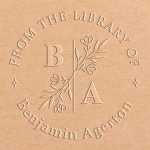 Boekembosser gepersonaliseerd | Aangepast uit de bibliotheek van het boek Stempel | Bibliotheekreliëf | Ex-libris | Cadeau boekenliefhebber | Boekaccessoires