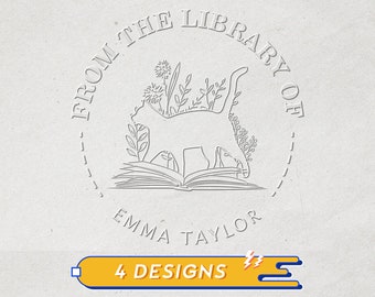 Book Embosser Personalized,Library Embosser stamp,Custom Book Stamp,Library Embosser,From the Library of,Ex Libris stamp