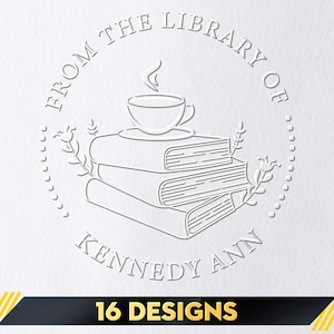 Buchdrucker Personalisiert aus der Bibliothek von Buchpräger/Buchstempel/Library Embosser/Ex Libris/Buchliebhabergeschenk