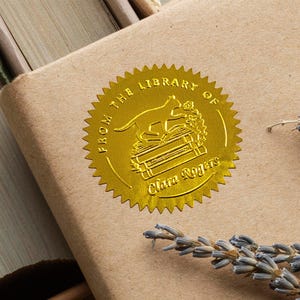 Book Embosser Personalizado | Personalizado da Biblioteca de Carimbo de Livro | Library Embosser | Ex Libris | Presente para Amantes de Livros | Presente de Natal