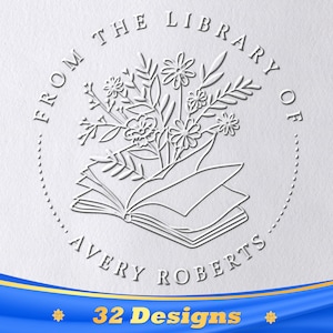 Boek Embosser gepersonaliseerd | Aangepast uit de bibliotheek van boek-embosser stempel | Bibliotheek Embosser | Exlibris | Boek minnaar cadeau