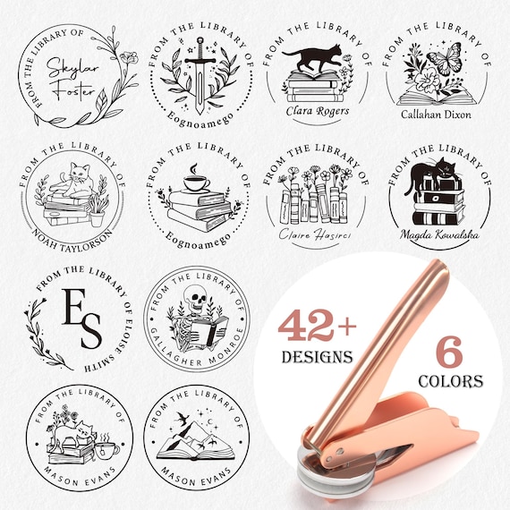 Personalized Book Embosser | Custom From The Library Of Book Stamp | Library Embosser Stamp | Ex Libris | Book Lover Gift | Graduation Gift