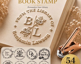 Personalisierte Buch Präge | "Benutzerdefinierte ""Aus der Bibliothek von"" Stempel | Ex Libris Drucker | Buchliebhaber Geschenk | Geschenk für einen Lehrer