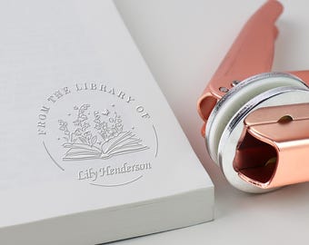 Book Embosser Personalized | Custom From The Library Of Book Stamp | Library Embosser | Ex Libris | Book Lover Gift | Graduation Gift