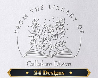 Popular - Book Embosser Personalized, Custom Book Stamp, From The Library Of  Book Embosser Stamp, Library Stamp, Ex Libris, Book Lover Gift