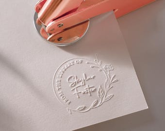 Personalized Book Embosser: Custom Library Stamp - Ex Libris Gift