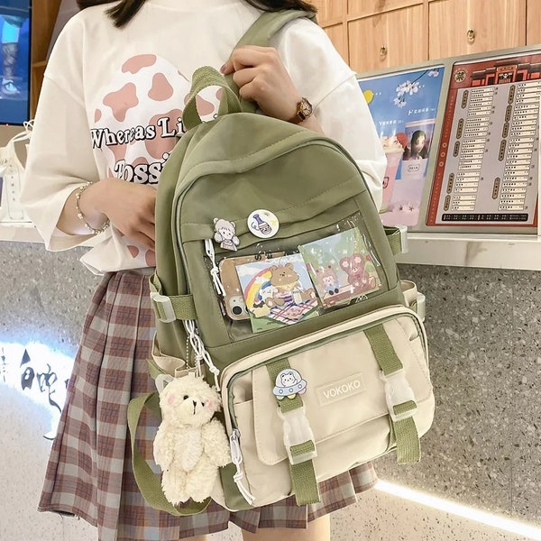 Kawaii Backpack Waterproof Gift Bag School Japanese Style Harajuku Style Laptop Cute Bag Gift