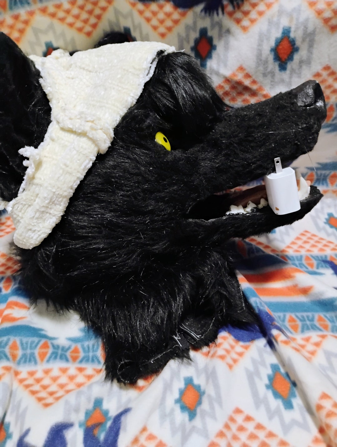 ON Holdblack Wolf Premade Fursuit Head MSG FIRST Etsy