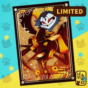 LIMITED - Impression A5 dorée CIRCUS AU - Carte Stolas | Boss Helluva
