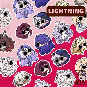 Honkai star rail lightning characters vinyl stickers