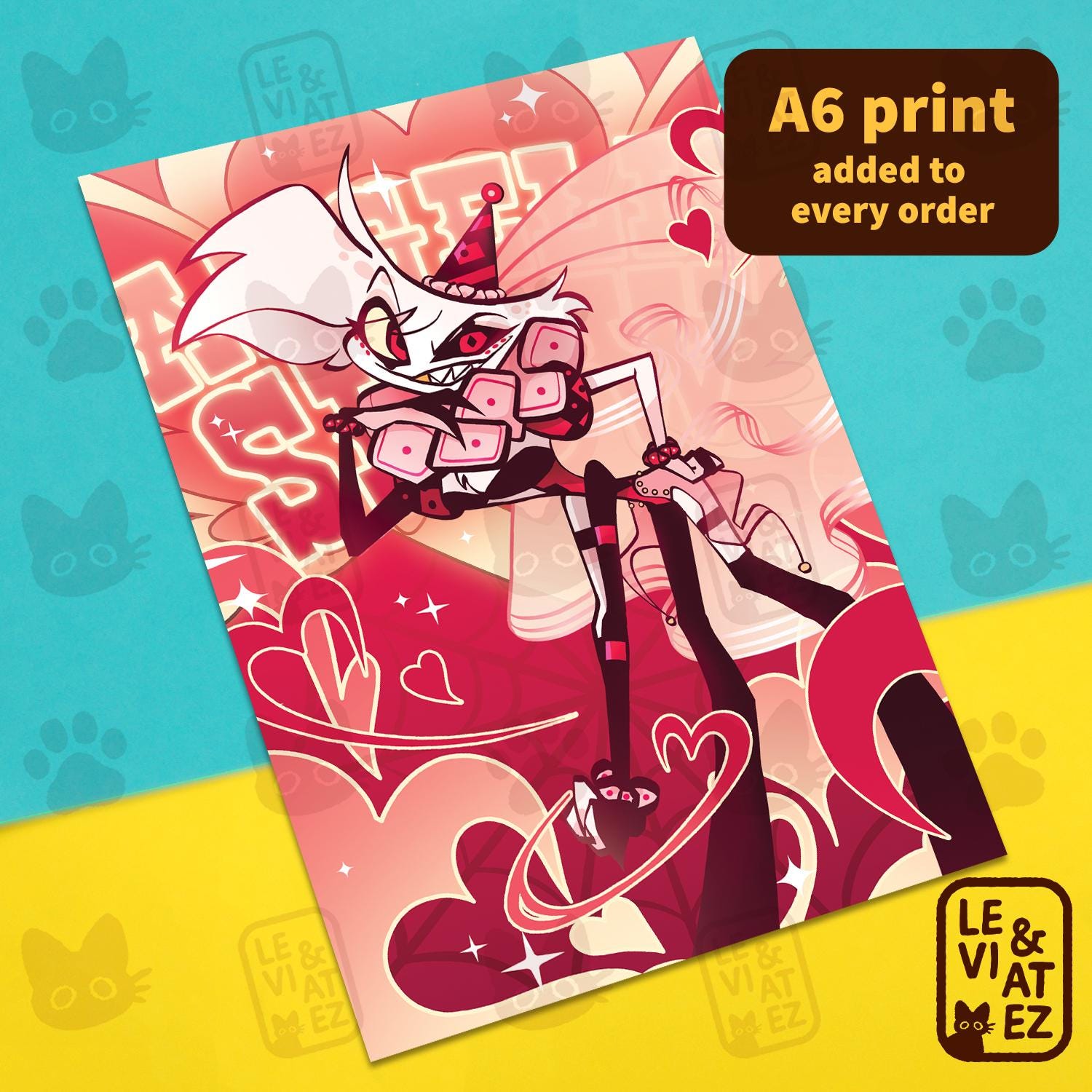 Acrylic Standee Angel Dust Circus AU + Print GRATIS | Hazbin Hotel