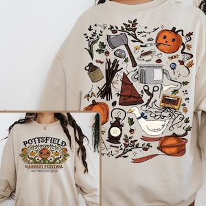 Sweat-shirt Fête des récoltes de Pottsfield, chemise murale sur le jardin, chemise Pottsfield, chemise d'Halloween, costume d'Halloween, vêtements d'Halloween