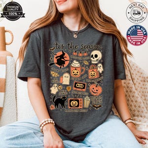 Retro Halloween Sweatshirt, Halloween Season Shirt, Tis The Season Shirt, Spooky Vibes Hoodie, Spooky Season Tee, Halloween Gift Shirt
