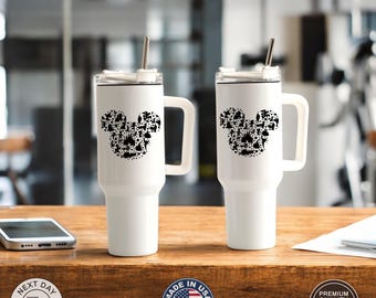 Vaso Disney, Vaso Mickey Mouse, Vaso de Viaje Disney Ear, Botella de Agua Disney Mickey, Vaso Disney para Mujer