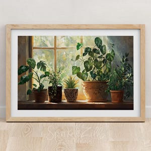 House Plants Printable Wall Art | Monstera Plant Wall Art For Plant Lover | Plant Lover Gift | Trendy Digital Print | Botanical Wall Art