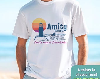 Jaws 50th Anniversary Shirt – Retro Amity Island Shark Tee