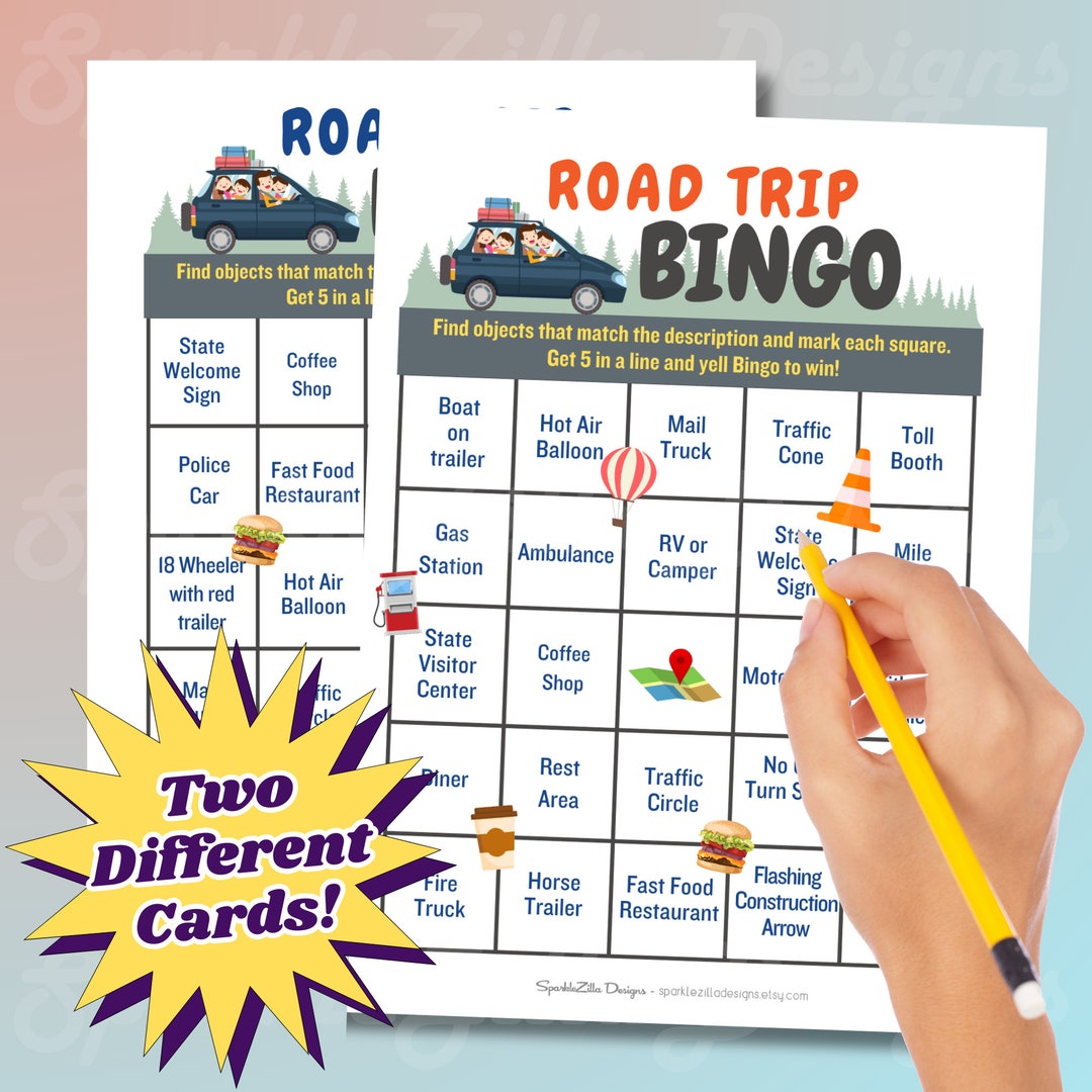 Printable Road Trip Activities for Kids | Kids Road Trip Bingo ...