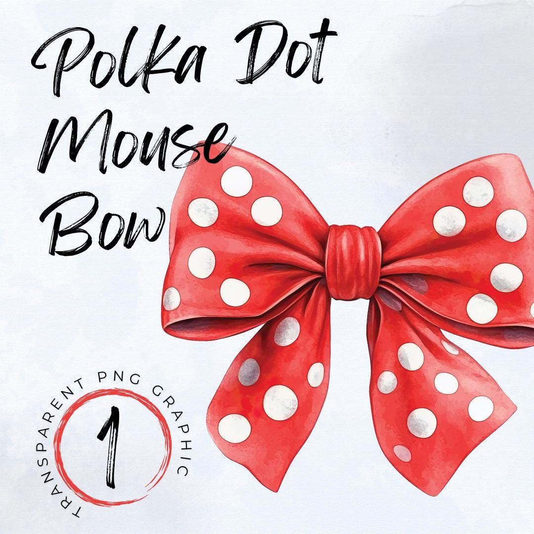 Minnie Mouse Bow SVG: Polka Dot Coquette Bow Cut File (digital Download ...