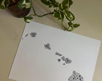 Hawaii Flowering State Print
