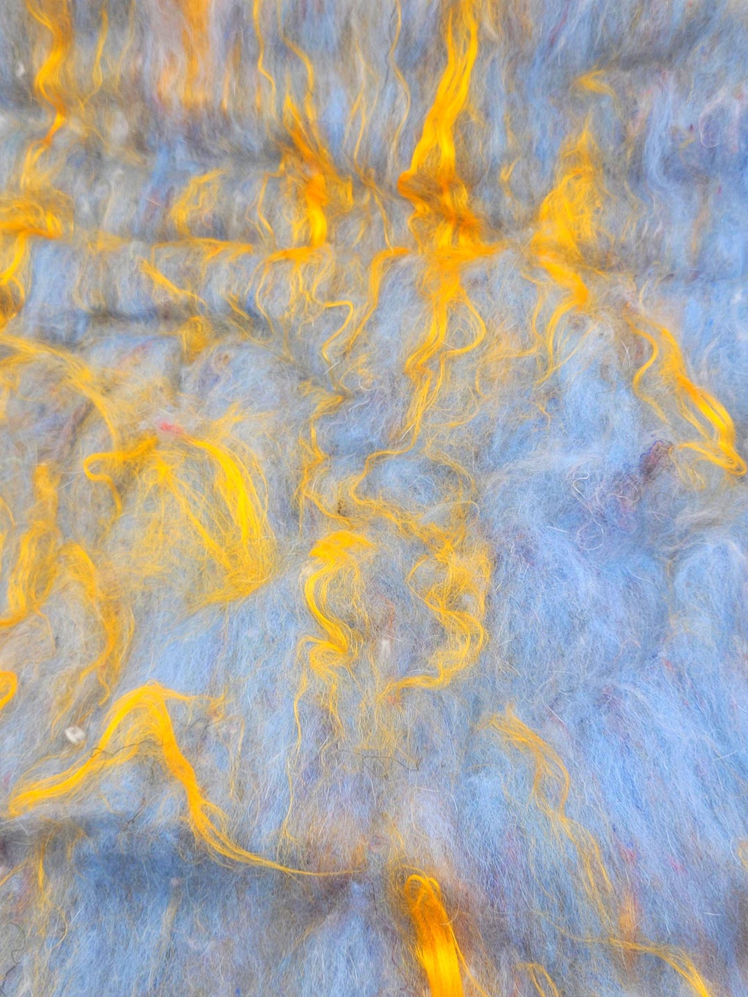 Exotic Fiber Batt, Falkland Wool, Angora Rabbit, Bamboo, Silk Thrums ...